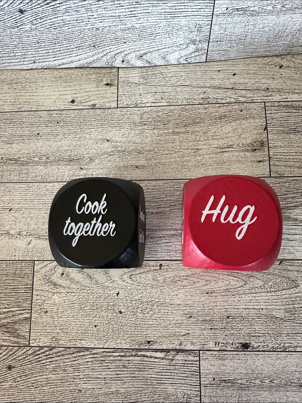 Pair of Decorative Dice Couple Blocks for easy decision making date night - Picture 4 of 6